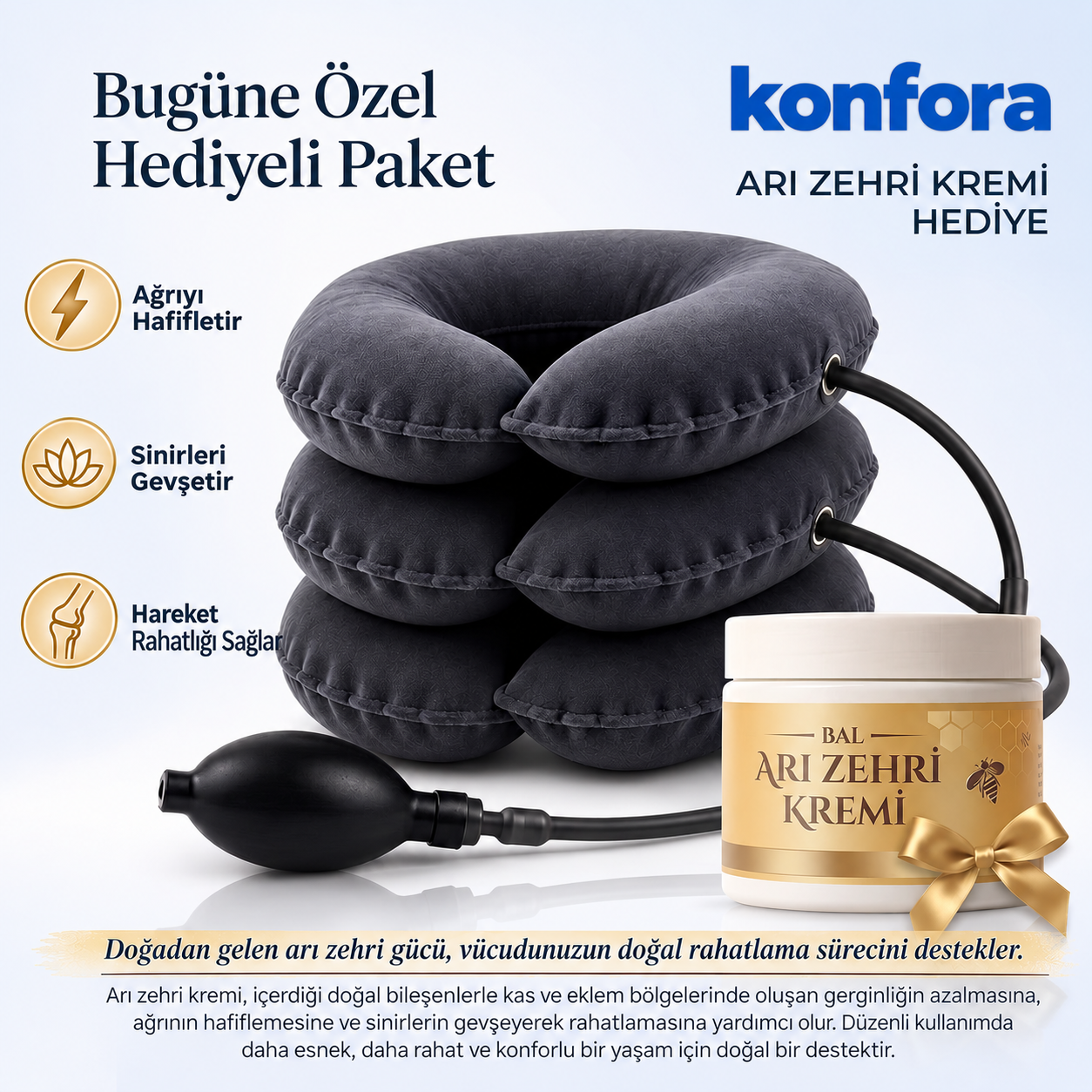 Konfora™ Şişme Boyun Destek Yastığı
