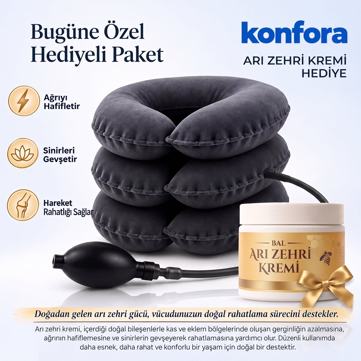 Konfora™ Şişme Boyun Destek Yastığı