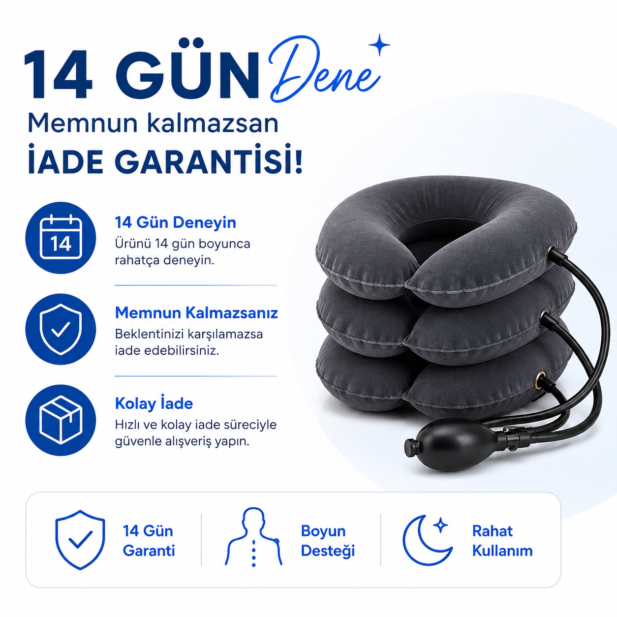 Konfora™ Şişme Boyun Destek Yastığı